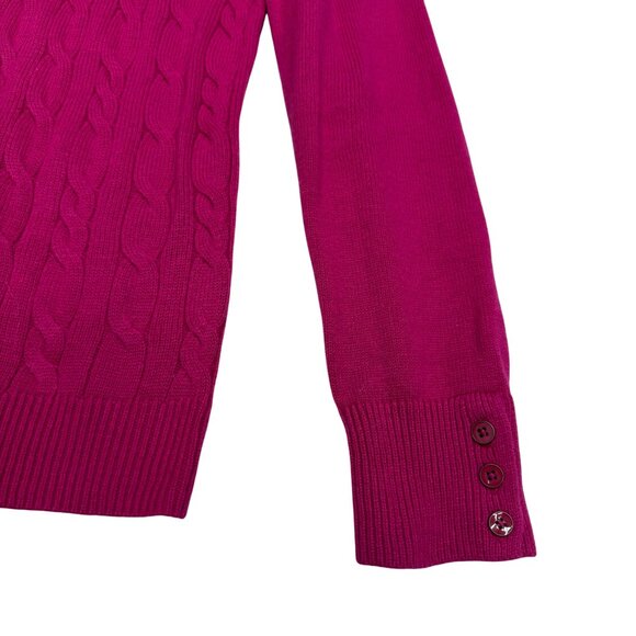 Talbots Women's Cable Knit LS Pullover Sweater Top Lambs Wool Blend, Size S - Picture 3 of 8